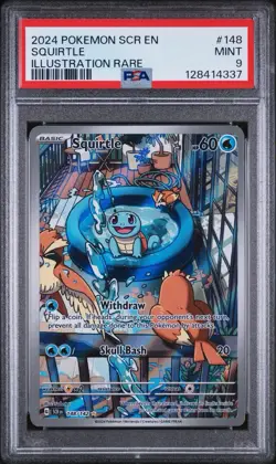 2024 Pokemon Squirtle #148/142 SIR PSA 9 MINT Stellar Crown - Image 1