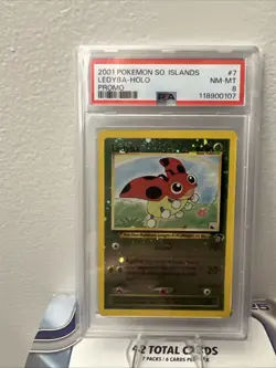POKEMON 2001 SOUTHERN ISLANDS LEDYBA #7 PSA 8 REVERSE HOLO - Image 2