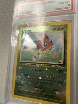POKEMON 2001 SOUTHERN ISLANDS LEDYBA #7 PSA 8 REVERSE HOLO - Image 3