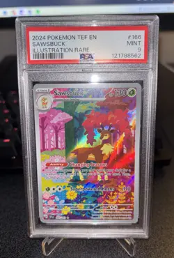Pokemon Sawsbuck 166/162 Illustration Rare - Temporal Forces - PSA 9 MINT - Image 1