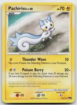 Pokemon tcg POP Series 9 #010/017 Pachirisu Lightly played - Image 1