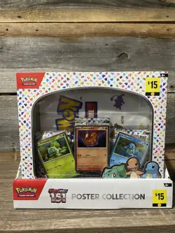 Pokemon 151 Poster Collection Box Display Case Dollar General Exclusive X6 - Image 1