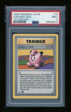 POKEMON 1st Edition Shadowless Base Set CLEFAIRY DOLL 70/102 Rare PSA 9 MINT - Image 1