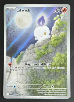 Pokemon TCG Litwick 101/086 White Flare Illustration Rare Holo - Image 1