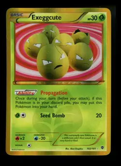 Exeggcute 102/101 Plasma Blast 2013 Secret Rare SHINY Pokemon Card TCG - Image 1