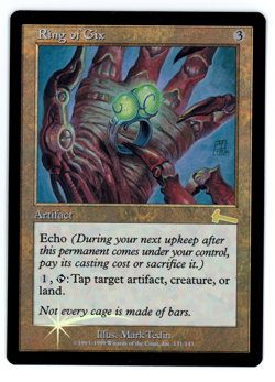 Ring of Gix -- MTG (MP Quality FOIL) - Urza's Legacy - See pics/scans!! - Image 1