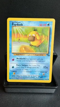 Psyduck 53/62 Fossil Set Pokemon Card WOTC LP - NM - Image 1