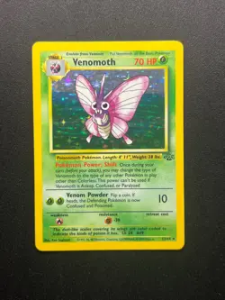 Venomoth 13/64 Jungle Set Holo Rare Pokemon WOTC Vintage 1999 LP/MP - Image 1