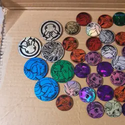 Lot Of 38 Official Pokemon Trading Card Game Collectible Coins Great Condition - Image 3