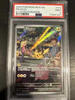 2023 Pokemon Mew Pikachu Illustration Rare PSA 9 Mint Card - Image 1