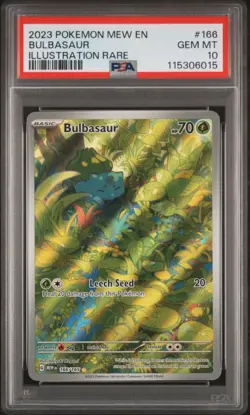 2023 POKEMON MEW EN-151 ILLUSTRATION RARE #166 BULBASAUR PSA 10 - Image 1