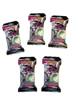 Sealed Fusion Strike Sleeved Booster Pack Pokemon Cards TCG X5 - Image 1