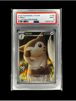 2025 Pokemon FURRET 168/159 TCG Journey Together EN Illustration Rare PSA 9 - Image 1