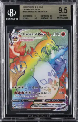2020 POKEMON SWORD & SHIELD CHAMPIONS PATH SCR #74 CHARIZARD VMAX BGS 9.5 - Image 1