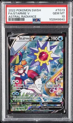 2022 POKEMON SWORD & SHIELD ASTRAL RADIANCE #TG13 FULL ART/STARMIE V PSA 10 - Image 1