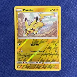 Pikachu 40/147 Reverse Holo Burning Shadows Pokemon Card - NM - Image 1