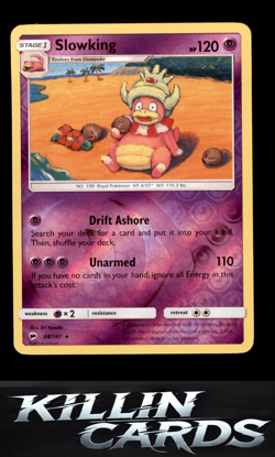 Reverse Holofoil Slowking 48/147 Pokemon Rare SM - Burning Shadows Card NM - Image 1