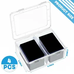 300 Card Storage Box Compatible with Mtg TCG Clear Plastic Trading Card Stora... - Image 2