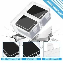 300 Card Storage Box Compatible with Mtg TCG Clear Plastic Trading Card Stora... - Image 3