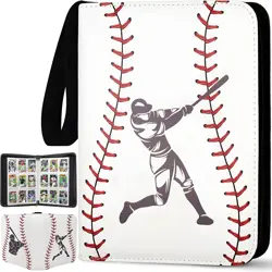 Baseball Card Binder 900 Pockets, 50 Sleeves Large Baseball Binder 3 Ring Zip... - Image 1