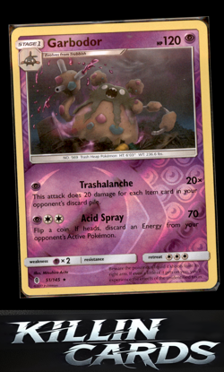 Reverse Holofoil Garbodor 51/145 Pokemon Rare SM - Guardians Rising Card NM - Image 1