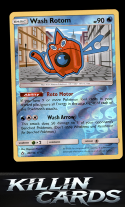 Reverse Holofoil Wash Rotom 40/156 Pokemon Rare SM - Ultra Prism Card NM - Image 1