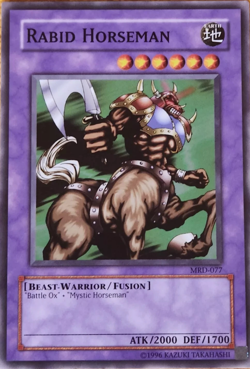 Rabid Horseman - Common Card MRD-077 YuGiOh TCG - Image 1