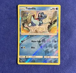 Totodile 18/73 Shining Legends Reverse Holo Pokemon Card - NM - Image 1
