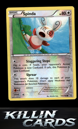 Reverse Holofoil Spinda 115/160 Pokemon Common XY - Primal Clash Card NM - Image 1