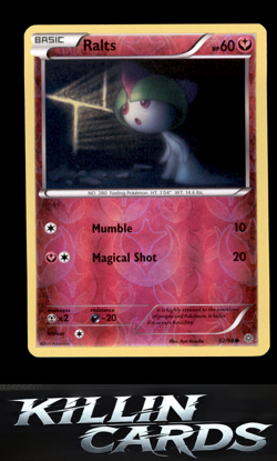 Reverse Holofoil Ralts 52/98 Pokemon Common XY - Ancient Origins Card NM - Image 1