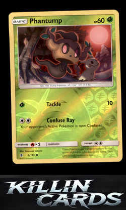 Reverse Holofoil Phantump 6/145 Pokemon Common SM - Guardians Rising Card NM - Image 1