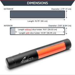 Black XL Orion Playmat Tube - TCG Mtg Playmat Tube Case with Waterproof Zipper, - Image 4