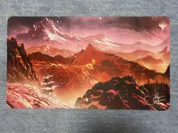 Mtg Mountain John Avon Signed Playmat - Image 1