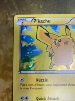 Pikachu 42/146 Cosmos Holo Lego Movie Exclusive 2014 Pokemon XY **Swirl** - Image 2