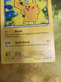 Pikachu 42/146 Cosmos Holo Lego Movie Exclusive 2014 Pokemon XY **Swirl** - Image 4