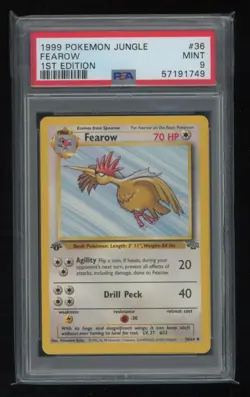 POKEMON 1st Edition Jungle FEAROW 36/64 Uncommon PSA 9 MINT Vintage WOTC - Image 1
