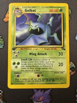 Pokemon TCG Golbat Fossil 1st Edition Non Holo 34/62 - Image 1