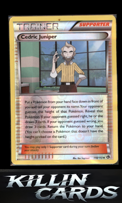 Reverse Holofoil Cedric Juniper 110/113 Pokemon Uncommon Legendary Treasures Car - Image 1