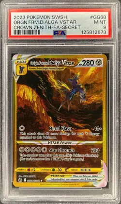 PSA 9 - ORIGIN FORME DIALGA VSTAR - GG68/GG70 - CROWN ZENITH SWSH GOLD POKEMON - Image 1