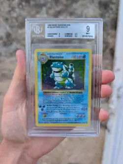 Shadowless Blastoise Holo BGS 9 ++ MINT Pokemon Card 1999 Base Set (CLEAN) PSA - Image 1