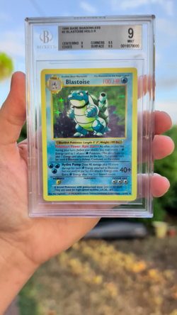 Shadowless Blastoise Holo BGS 9 ++ MINT Pokemon Card 1999 Base Set (CLEAN) PSA - Image 2