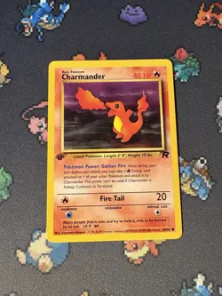 Pokemon Cards Charmander 50/82 Team Rocket FIRST EDITION WOTC - (NM-) - Image 1