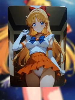 Sailor Venus Sailor Moon Anime Waifu Sexy Goddess Doujin Lewd Hentai Card - Image 1