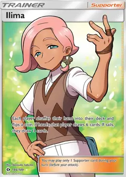 Ilima 146/149 SM Base Set Full Art Ultra Rare Pokemon Card NEAR MINT - Image 1
