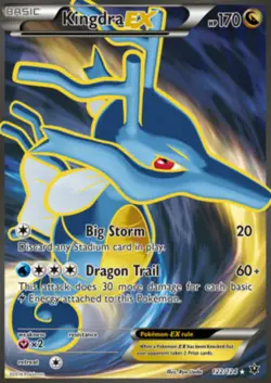 Kingdra EX 122/124 XY Fates Collide Full Art Ultra Rare Pokemon Card NM - Image 1