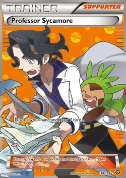 Professor Sycamore 114/114 XY Steam Siege Full Art Pokemon Card EXC - Image 1