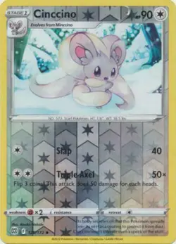 Cinccino 125/172 SWSH Brilliant Stars Reverse Holo Pokemon Card MINT - Image 1