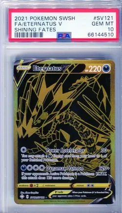PSA 10 Eternatus V SV121 Full Art SWSH Shining Fates Pokemon Card 2021 - Image 1