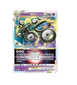 Unown VSTAR 066/195 SWSH Silver Tempest Holo Ultra Rare Pokemon Card NM - Image 1