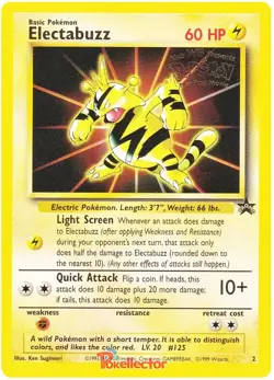 Electabuzz 2 Black Star Promo Pokemon Card Game WOTC 1999 NEAR MINT - Image 1